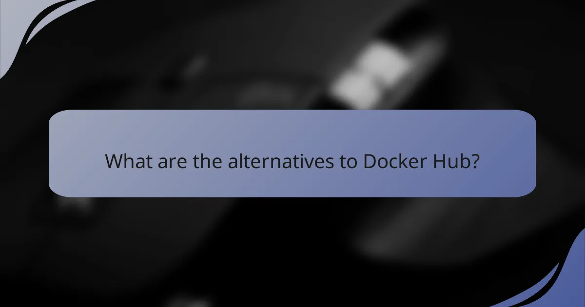 What are the alternatives to Docker Hub?